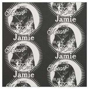 Personalisiertes Muster des schwarzen Bären Stoff