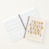 Personalisiertes Muster für Abstrakte Geometrie be Notizblock (Innenseite)