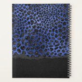 Personalisiertes Muster für blaue und schwarze Fle Planer (Rückseite)