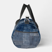 Personalisiertes Muster für blautexturierte Denim- Duffle Bag (Rechts)