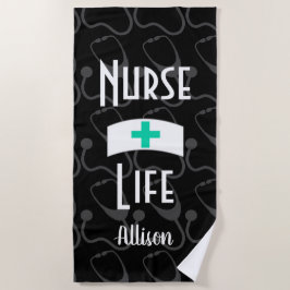 Personalisiertes Muster für das medizinische Steth Strandtuch