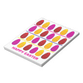 Personalisiertes Muster für glückliche Ostereier Notizblock (Rotiert)