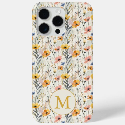 Personalisiertes Muster für Gouache Meadow Blume Case-Mate iPhone Hülle (Rückseite)