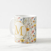 Personalisiertes Muster für Gouache Meadow Blume Kaffeetasse (Vorderseite Links)