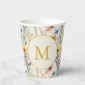 Personalisiertes Muster für Gouache Meadow Blume Pappbecher (Vorderseite)