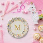 Personalisiertes Muster für Gouache Meadow Blume Pappteller (Party)
