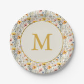 Personalisiertes Muster für Gouache Meadow Blume Pappteller (Vorderseite)