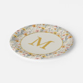 Personalisiertes Muster für Gouache Meadow Blume Pappteller (Schrägansicht)