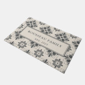 Personalisiertes Muster für neu aufgelegte Blumenm Fußmatte (Schrägansicht)