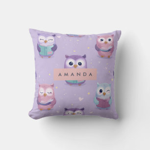 Personalisiertes Muster für Pastell-Owls Kissen