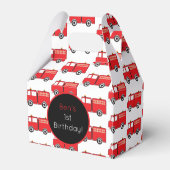 Personalisiertes Muster für rote LKW Geschenkschachtel (Rückseite)