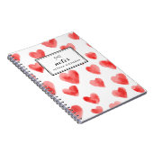 Personalisiertes Muster für rote Wasserfarben Notizblock (Rechte Seite)