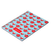 Personalisiertes Muster für rotes Teekanne und Cup Notizblock (Linke Seite)