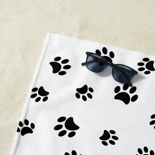 Personalisiertes Muster für schwarze Druckfarben Strandtuch (Beispiel)