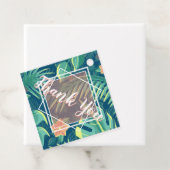 Personalisiertes Muster für tropische Folien Geschenkanhänger (Beispiel)