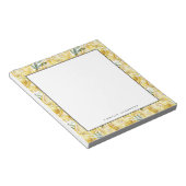 Personalisiertes Muster für Wasserfarben-Lemon-Sch Notizblock (angewinkelt)