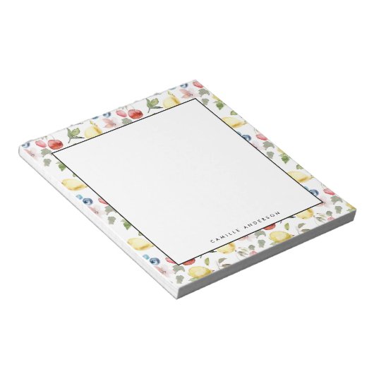 Personalisiertes Muster für Wasserfarben und Berri Notizblock (angewinkelt)