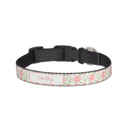 Personalisiertes Muster für Wasserfarbenpeony Haustierhalsband