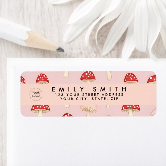 Personalisiertes Muster in Rosa Mushroom (Insitu)