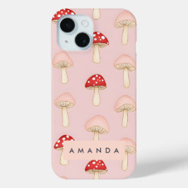 Personalisiertes Muster in Rosa Mushroom Case-Mate iPhone Hülle