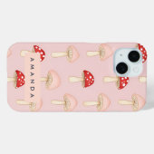 Personalisiertes Muster in Rosa Mushroom Case-Mate iPhone Hülle (Rückseite (Horizontal))