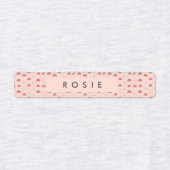 Personalisiertes Muster in Rosa Mushroom Etiketten (Design 1)