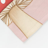 Personalisiertes Muster in Rosa Mushroom Fleecedecke (Ecke)