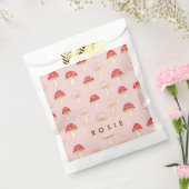 Personalisiertes Muster in Rosa Mushroom Geschenktütchen (Versiegelt)