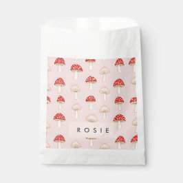 Personalisiertes Muster in Rosa Mushroom Geschenktütchen
