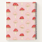 Personalisiertes Muster in Rosa Mushroom Notizblock (Rückseite)