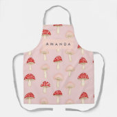 Personalisiertes Muster in Rosa Mushroom Schürze (Vorderseite)