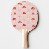 Personalisiertes Muster in Rosa Mushroom Tischtennis Schläger (Rückseite)