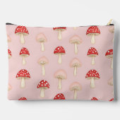 Personalisiertes Muster in Rosa Mushroom Zubehörtasche (Rückseite)