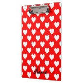 Personalisiertes Muster in Rot und Weiß Klemmbrett (Links)