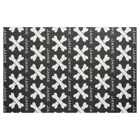 Personalisiertes Muster schwarzer und weißer Knoch Stoff (Fat Quarter (45,7 x 55,9 cm))