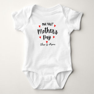 Personalisiertes Mutter-Baby-/Mutti-T-Shirt Baby Strampler