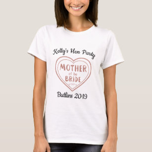 Personalisiertes "Mutter der Braut" Henne-Party T-Shirt