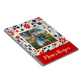 Personalisiertes Mutter-Rezept-Foto-Blumenmuster Notizblock (Rechte Seite)
