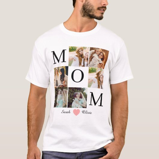personalisiertes Mutterbild Mutterschaftstagsgesch T-Shirt (Vorderseite)
