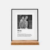 Personalisiertes Muttergeschenk-Wörterbuch-Definit Acrylschild (Vorderseite)