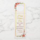 Personalisiertes Mutterliebe-Geschenk – Frohen Mut Flaschenanhänger (Rückseite)