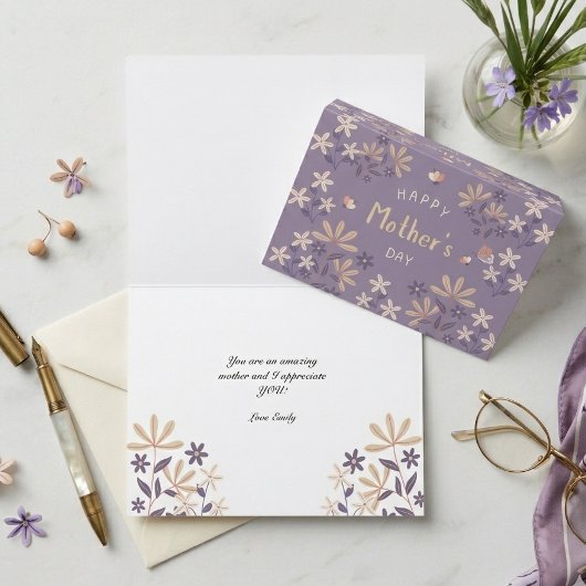 Personalisiertes Muttertags-Elegantes Blumen-Desig Einladung