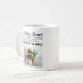 Personalisiertes Muttertags-Zeitungsgeschenk für M Kaffeetasse (Vorderseite Links)