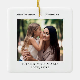 Personalisiertes Muttertagsfoto Keramikornament