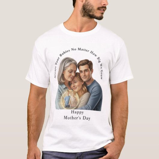personalisiertes Muttertagsfoto T-Shirt (Vorderseite)