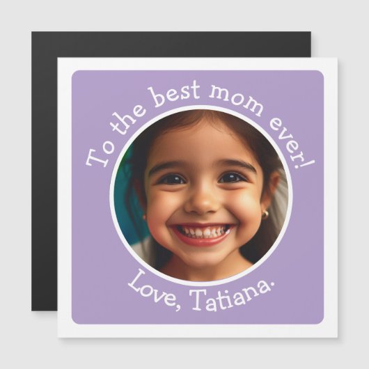 Personalisiertes Muttertagsgeschenk Foto Beste Mam Magneteinladung (Vorne/Hinten)