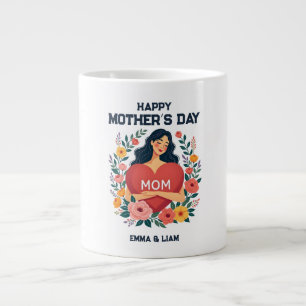 Personalisiertes Muttertagsgeschenk für Mama Ben Jumbo-Tasse