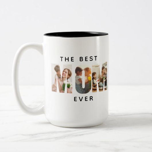 Personalisiertes Muttertagsgeschenk Zweifarbige Tasse (Links)