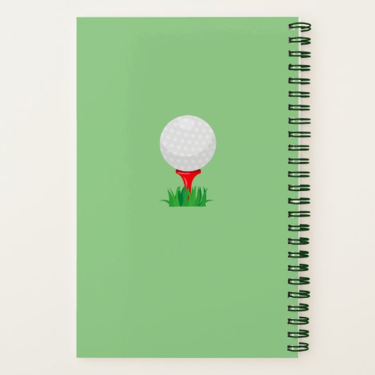 Personalisiertes My Golf Game Notebook Notizblock (Rückseite)