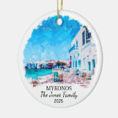 Personalisiertes Mykonos-Ornament, Griechenland Keramik Ornament (Links)